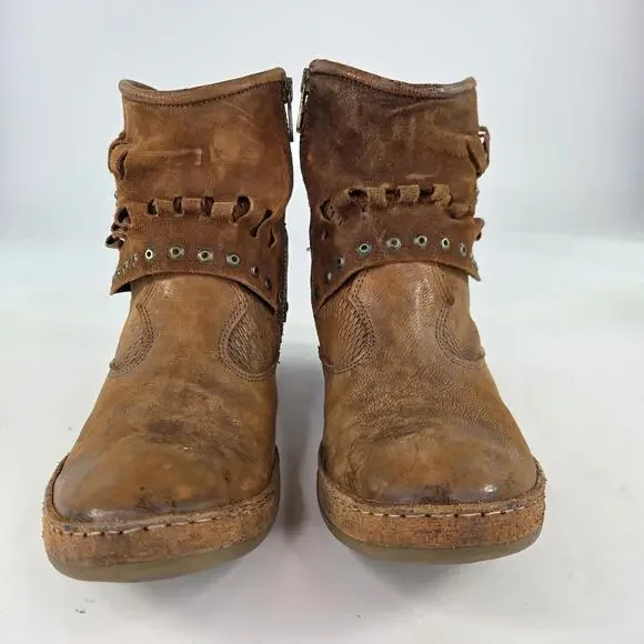 AS98 Airstep A.S.98 Brown Leather Bootie US 9.5 Inside Zip  display picture 2